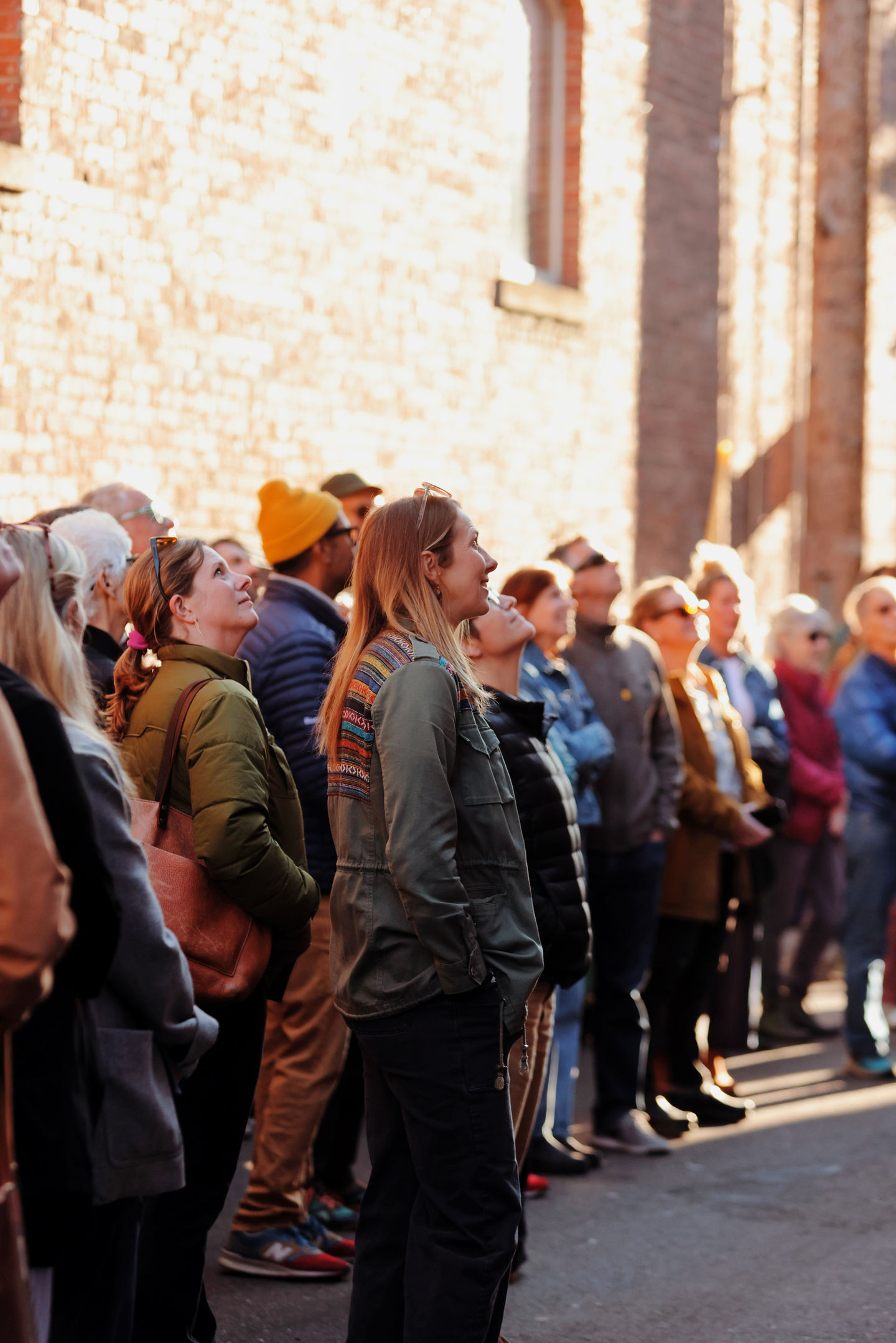 Onlookers in Sunset Alley, Bellingham.