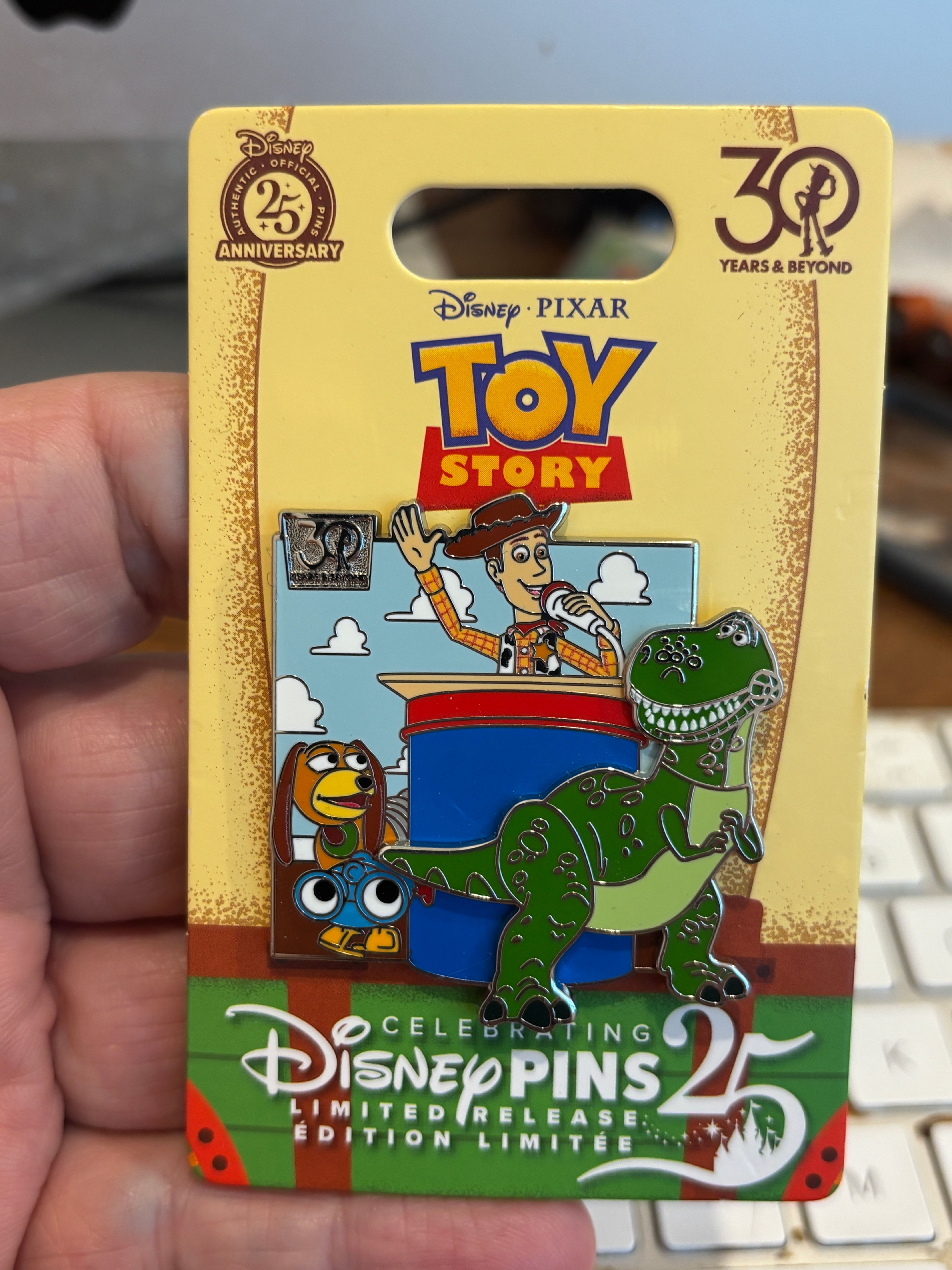 Disney Toy Story 30th Anniversary Pin - Woody, Rex, Slinky Dog