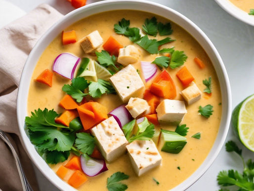 Rainbow Coconut Soup 