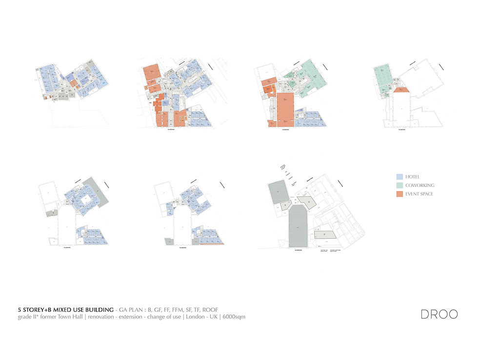 5 storey+B mixed use building