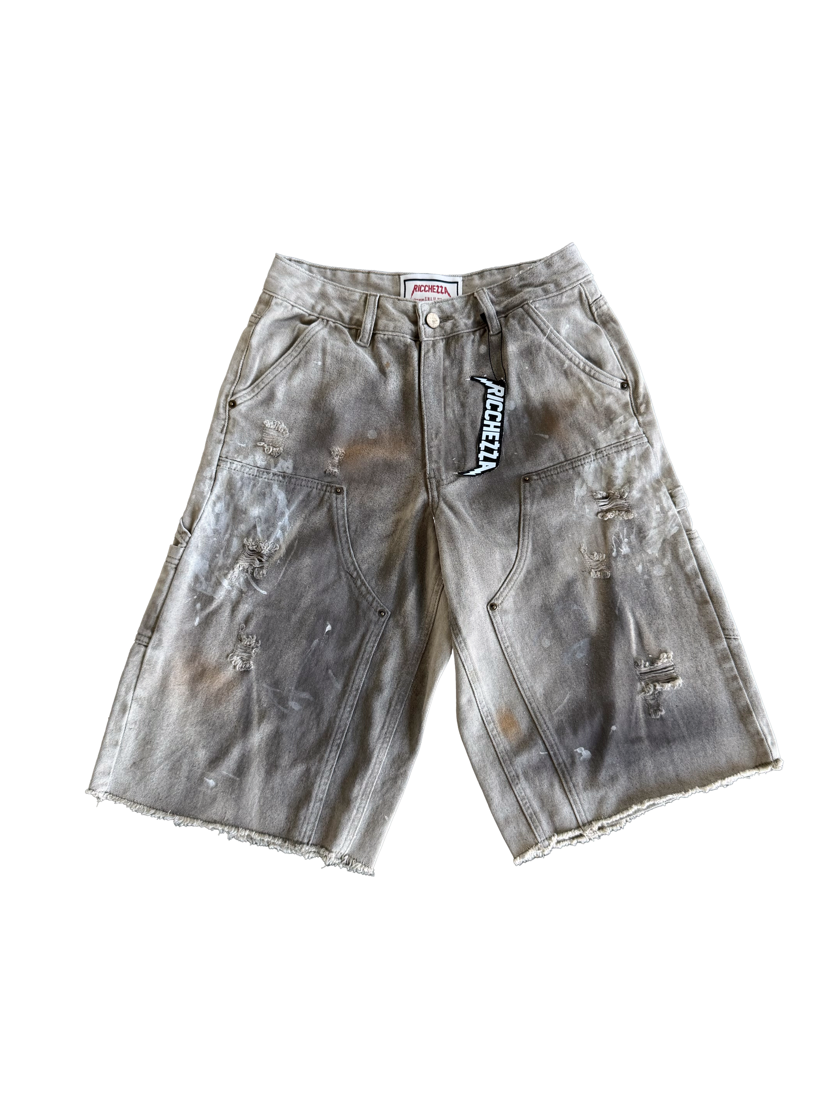 "Ricch Concrete" Carpenter Denim Shorts