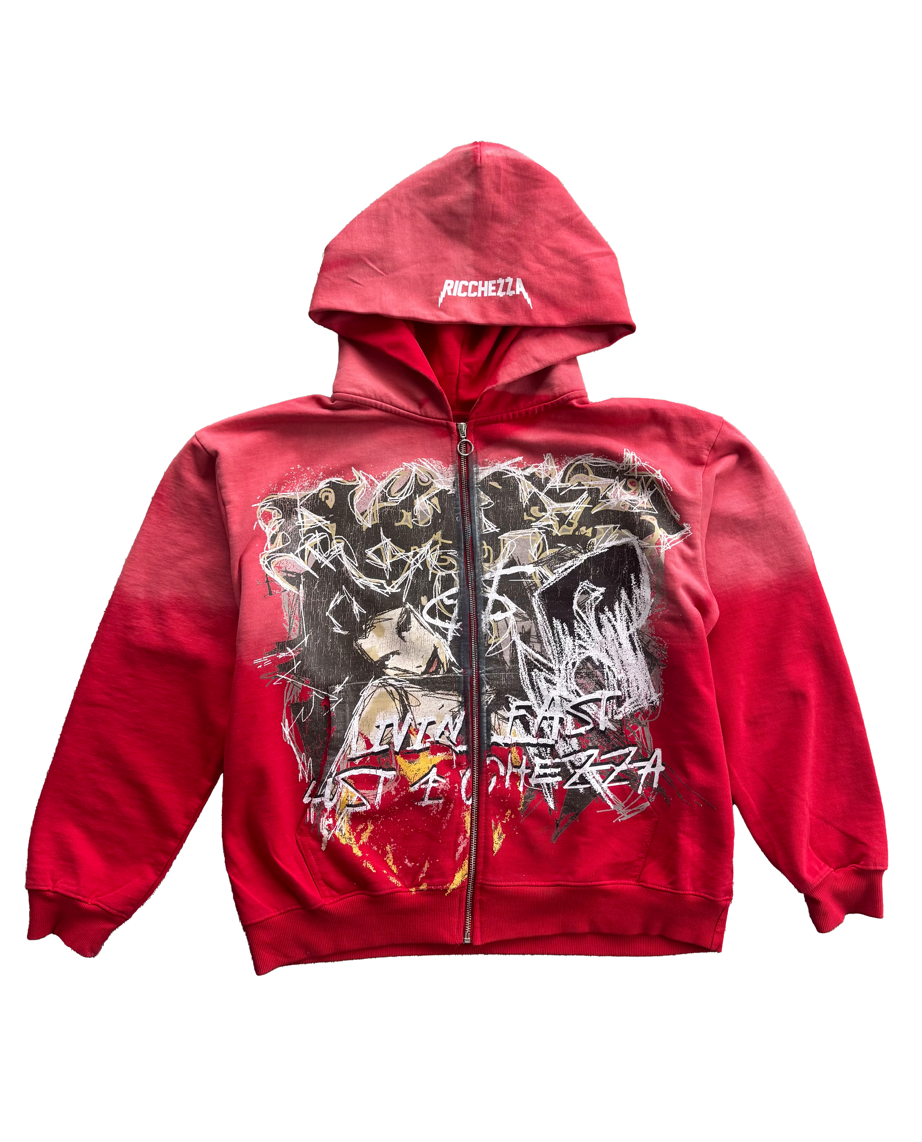 “Lust 4 Chezza” Dyed ZipUp Hoodie