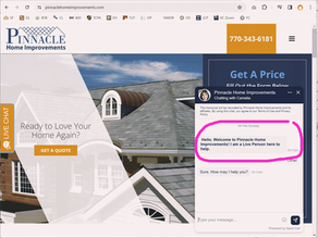 Pinnacle Home Improvements deceived its website visitors "because consumers want to believe they are receiving personal attention"