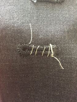 Hand bound buttonhole