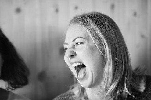 laughing