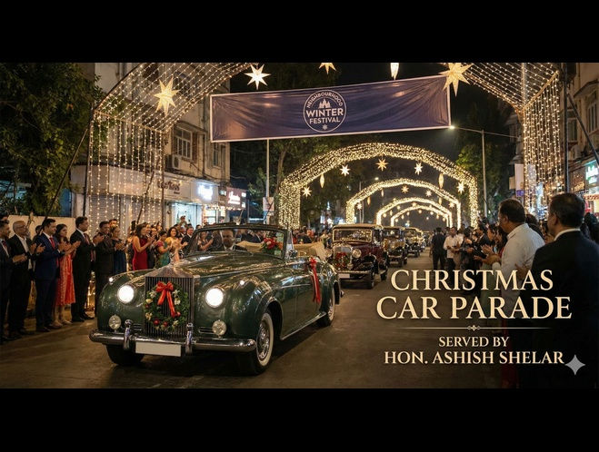 Christmas Car Parade at Neighbourhood Winter Festival: "Old Money" Aesthetics on Hill Road Tonight