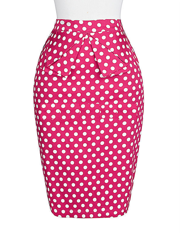 Thumbnail: Retro Printed Pencil Skirt