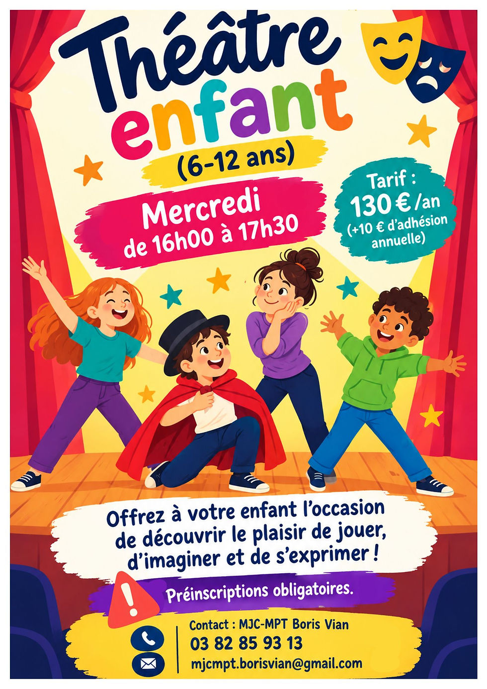 Le THEATRE, formidable outil à disposition de vos enfants