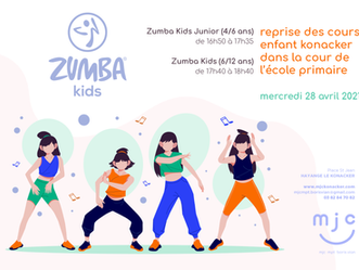 Reprise Zumba Kids le 28/04/21