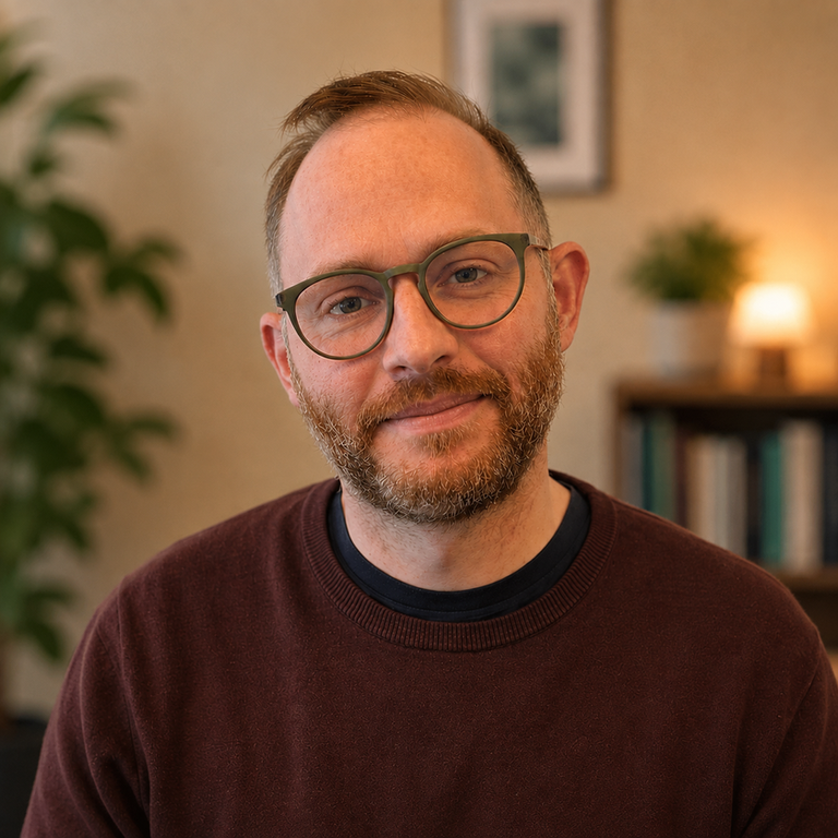 Portrætfoto af mandlig psykolog Daniel Pagter