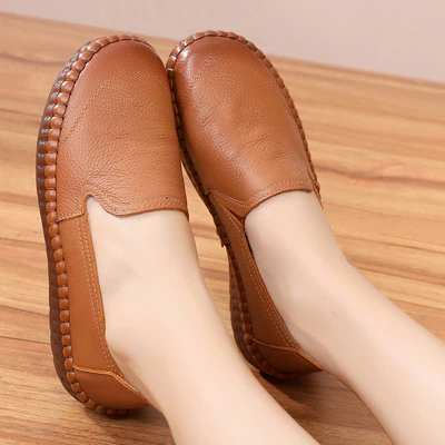 Thumbnail: GKTINOO Women's Flats Handmade Shoes 2021 Spring Autumn Genuine Leather Ladies S