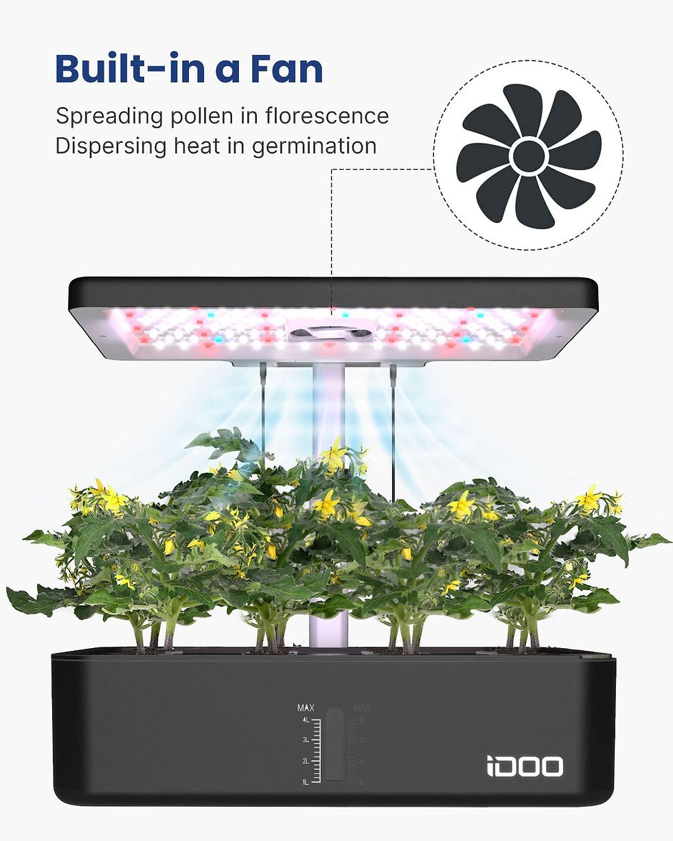 Thumbnail: Hydroponics Growing System Kit 12Pods for Herb Garden LED Grow Light