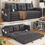 Thumbnail: 81" W 85.8" L King Futon Sofa Bed, Sleeper Sofa- 2 in 1 Pull Out Couch Bed