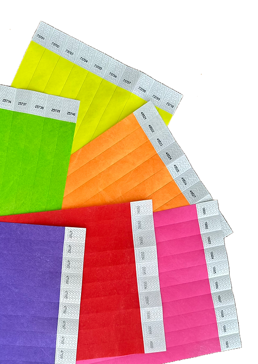 manillas de tyvek arcoiris