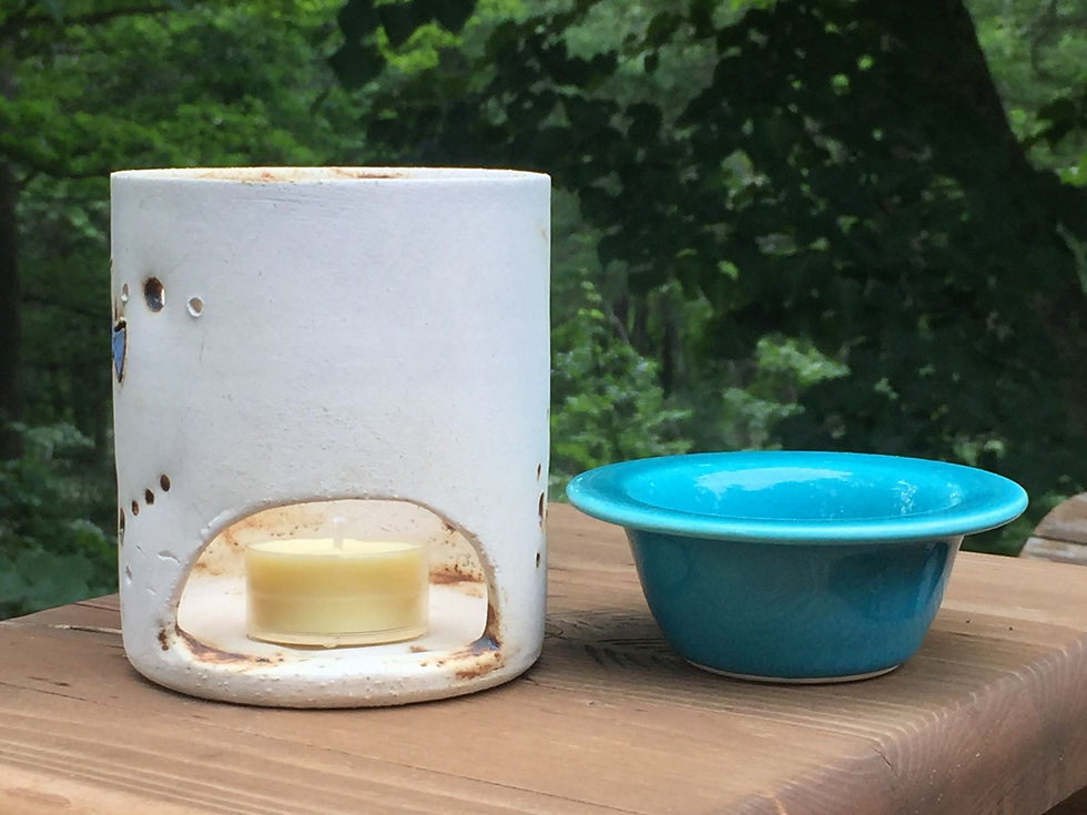 サムネイル： 猫デザインキャンドルホルダーとオイルバーナーCat candle holder with oil burner