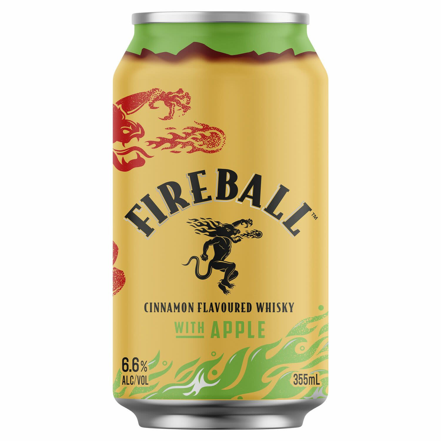 Fireball & Apple 6.6% Can 355mL 4 Pack