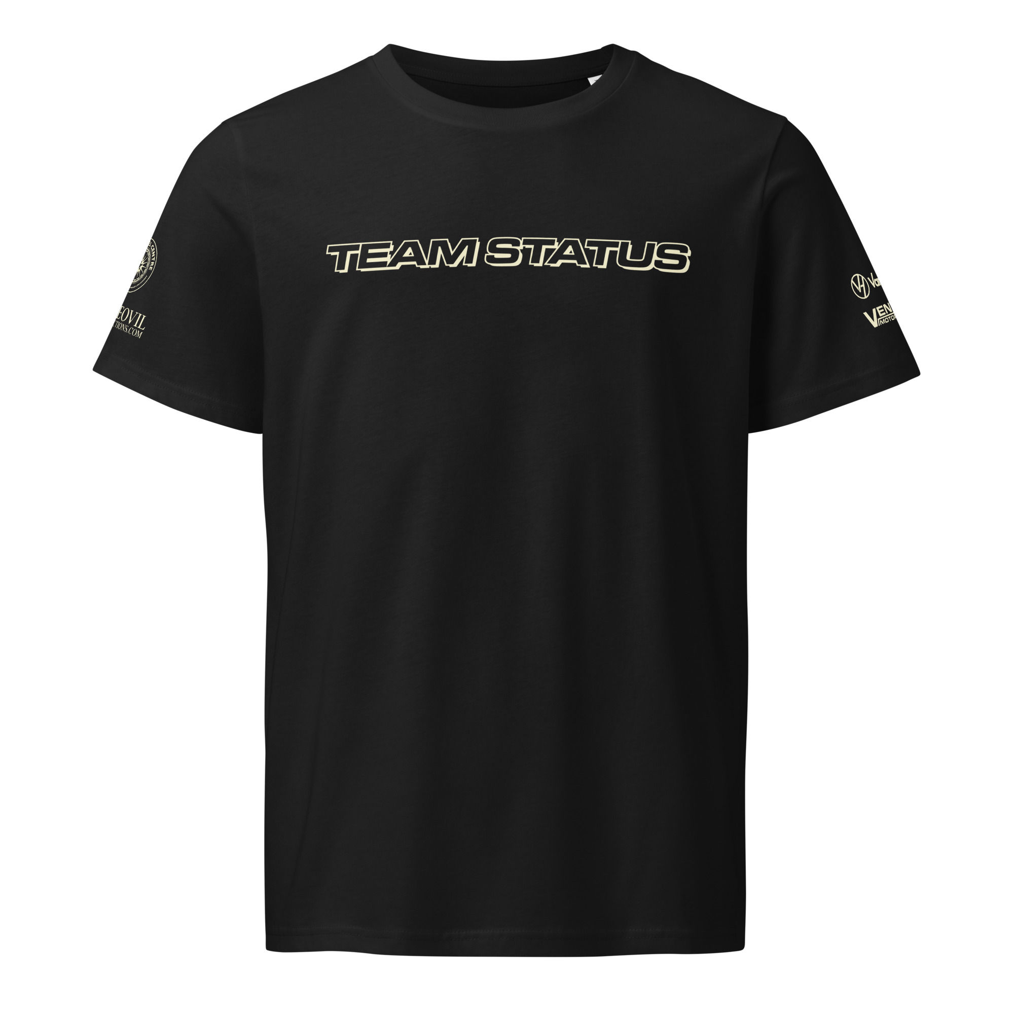 Team Status Nurburgring T Shirt - (Black, Ivory & Cherry)