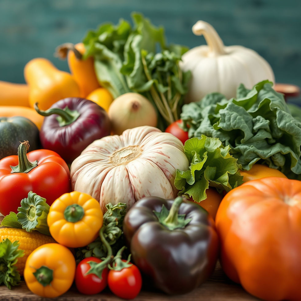 Image with image of all farm fresh vegetables and fruits in the background.jpg