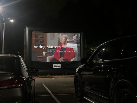 Award photo: Rich Media Play wins award for documentary Voting Matters at Carpool’s Drive-in Film Festival in Atlanta.