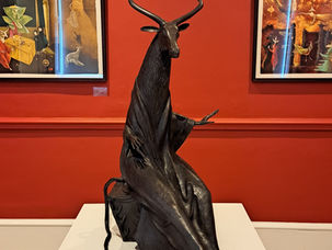 Visiting the Leonora Carrington, Rebel Visionary Exhibition at Newlands House Gallery, Petworth, England.