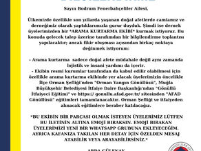 Arama Kurtarma Ekibi Kuruyoruz.