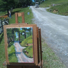 Painting at Horse Show.