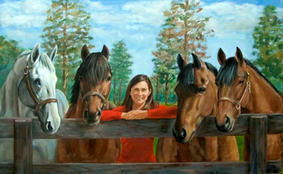 Lauren with her Horses