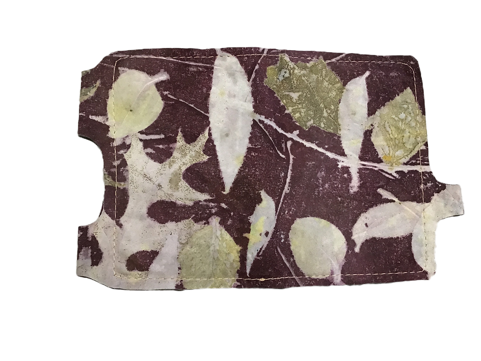Miniature : Leather Travel/Art Journal, Ecoprinted Designs from Plants, Beautiful Kidskin Le