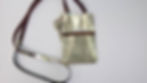 Thumbnail: Gold and Rich Brown Leather Cell Phone Crossbody Bag, Ecoprinted Accent Designs 