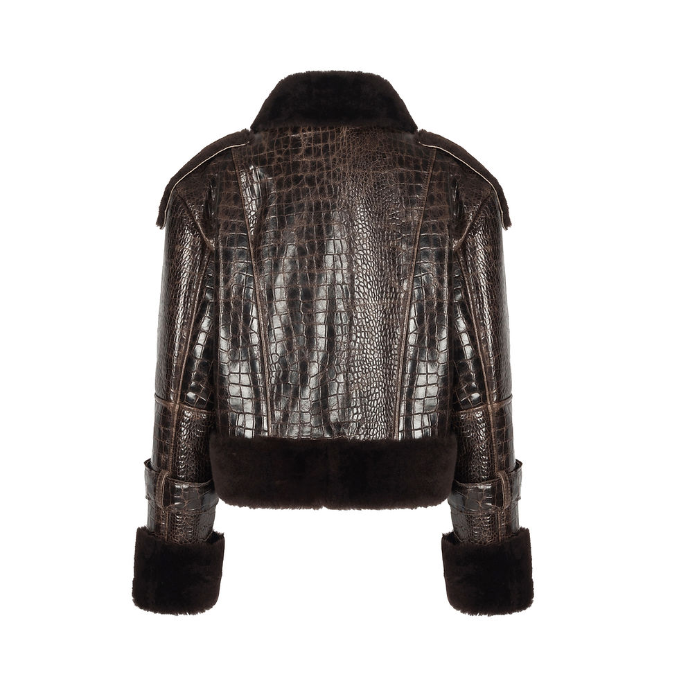 Miniatura: SHEARLING CROP BIKER