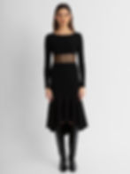 Thumbnail: BLACK MESH MIDI DRESS