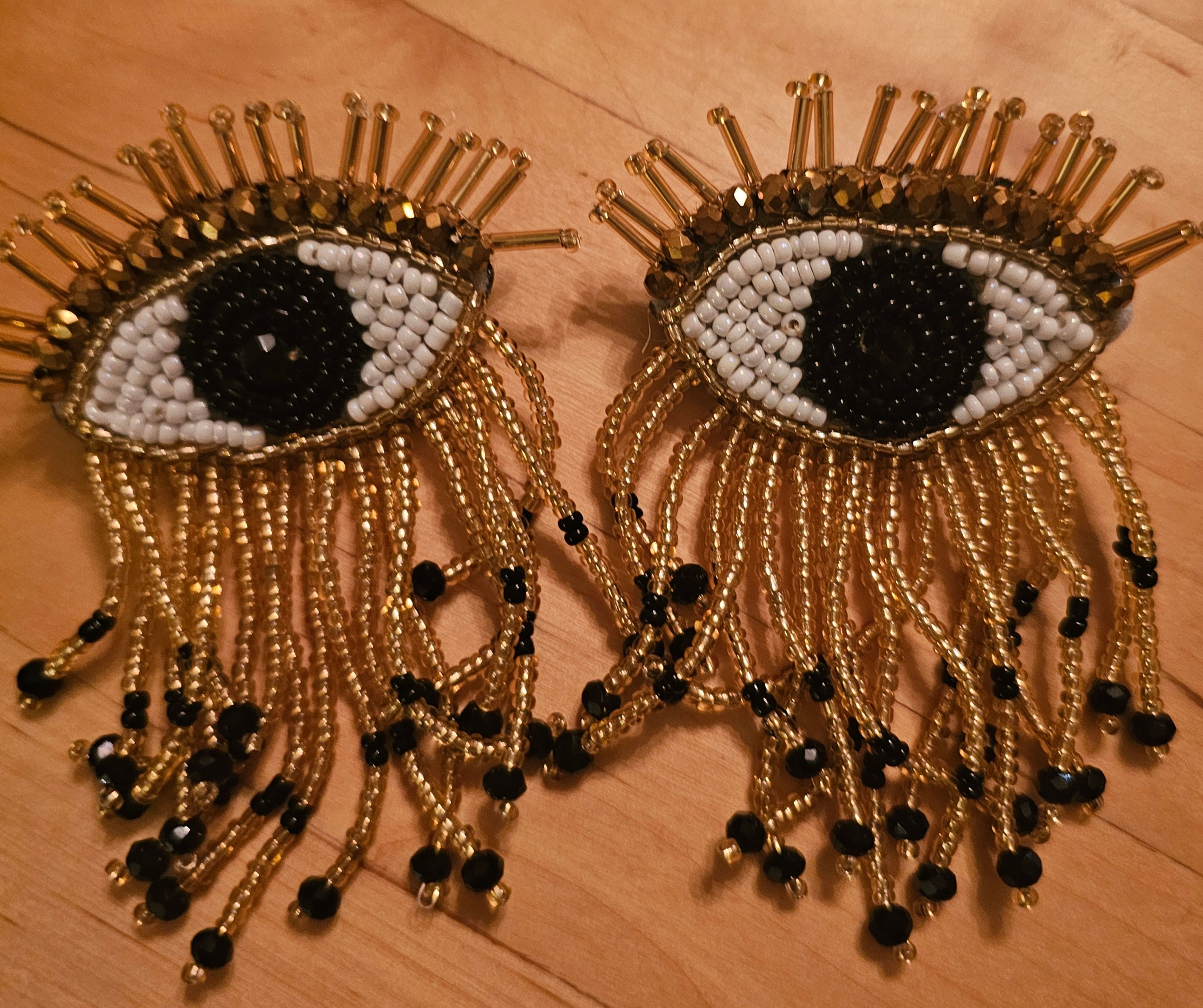 Earrings black big handmade evil eye errings 👁️‍🗨️