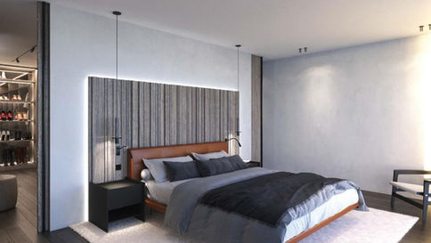 Denne fantastiske ejendom byder på rene, minimalistiske linjer, højt til loftet, store vinduer med masser af naturligt lys, et rummeligt badeværelse, en speciel designet voksenafdeling med et stort walk-in-closet og privat bad.