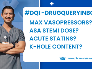 Max Vasopressors? ASA STEMI Dosing? Early High Dose Statins? K-Hole Content? - #DQI v1