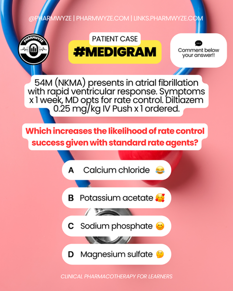 Patient Case CC: Atrial Fibrillation with Rapid Ventricular Response, Rate Control - #MEDIGRAM
