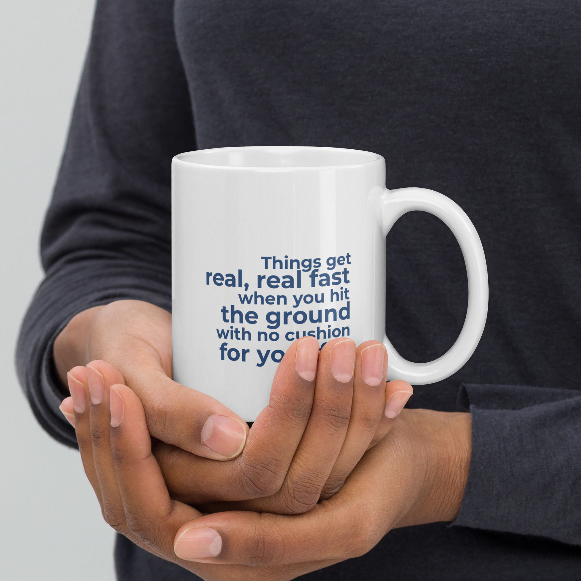 White glossy mug