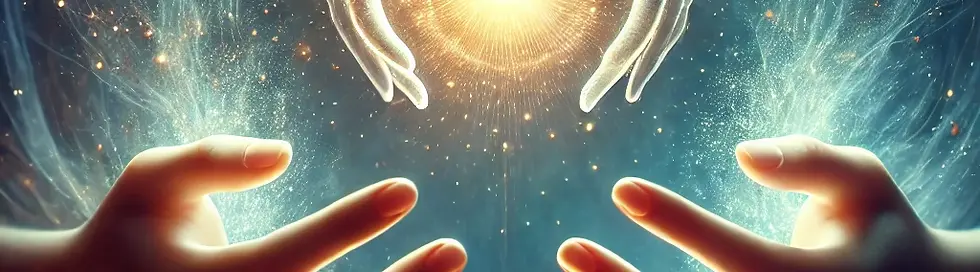 DALL·E 2025-03-07 12.39.45 - Two ethereal hands hovering around a glowing orb of light, se