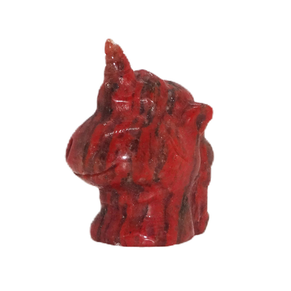 Licorne en Jaspe Rouge