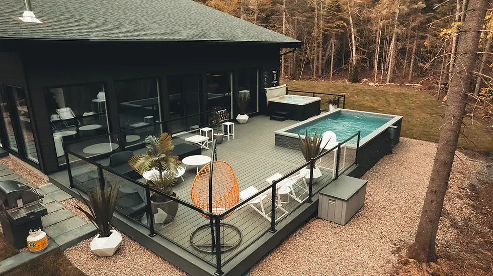 Vue du Plan zen #4 de leur balcon et Spa