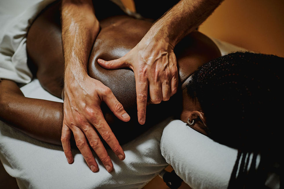 therapist giving a therapeutic massage
