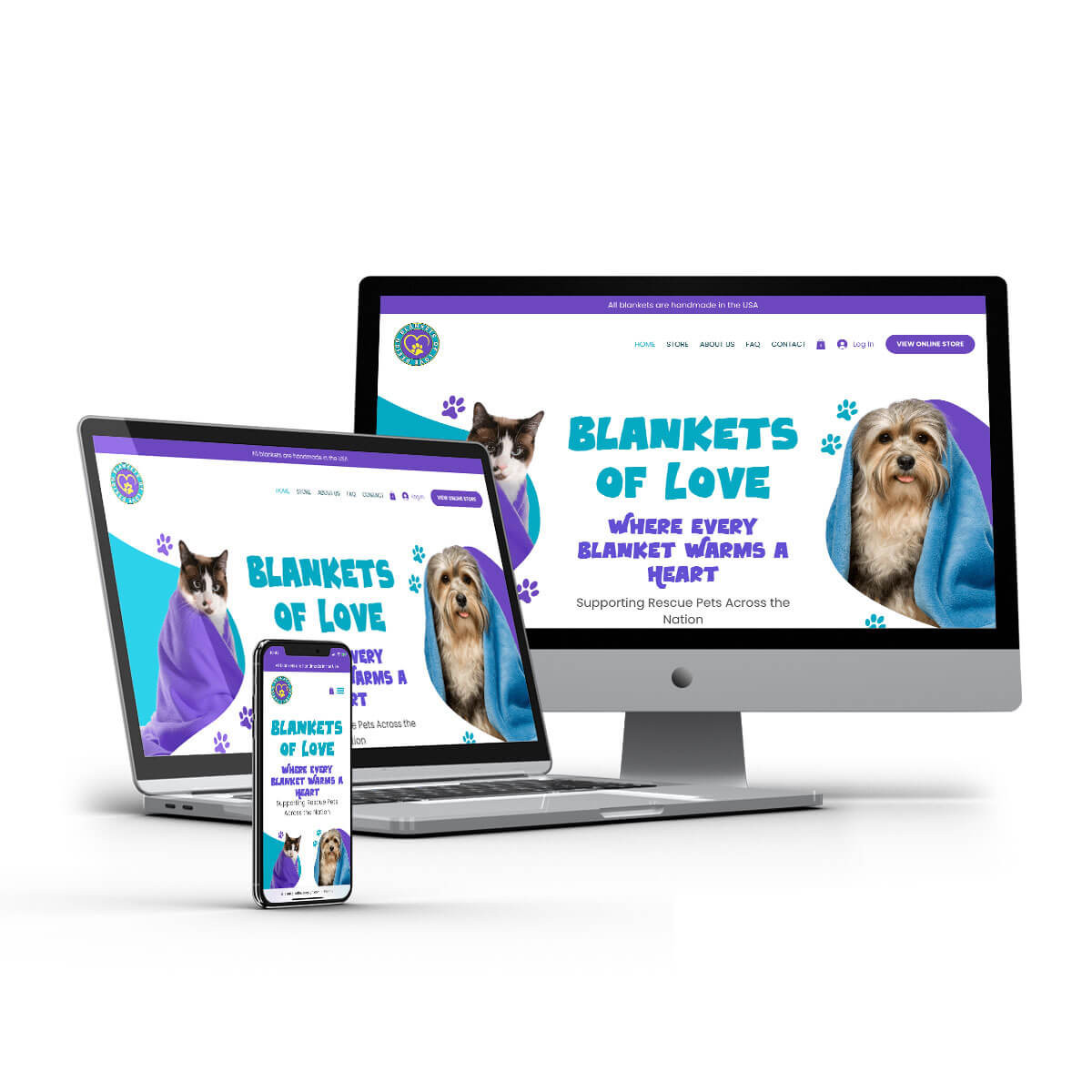 Blanket of Love Design Website