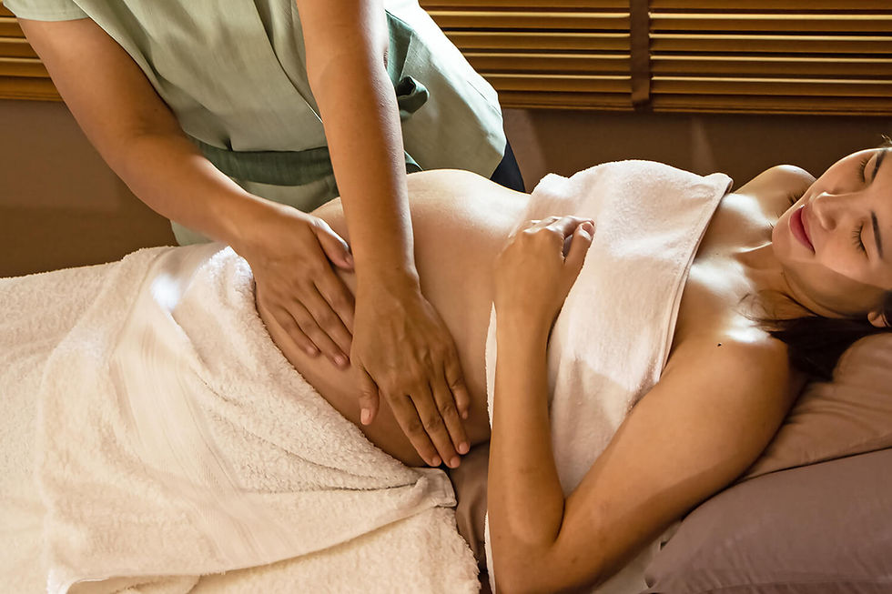 therapist giving a prenatal massage