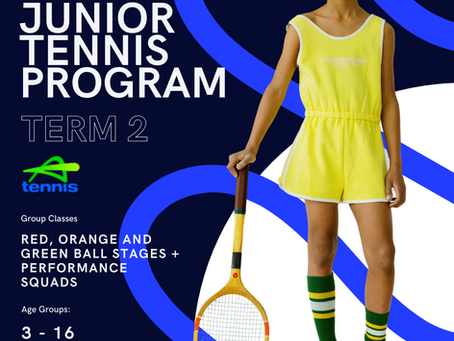 JUNIOR TENNIS PROGRAM - TERM 2