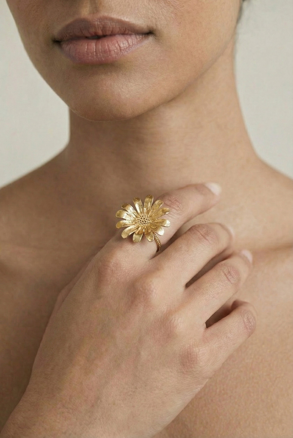 תמונה ממוזערת: DAISY L ring sterling silver/ gold plated