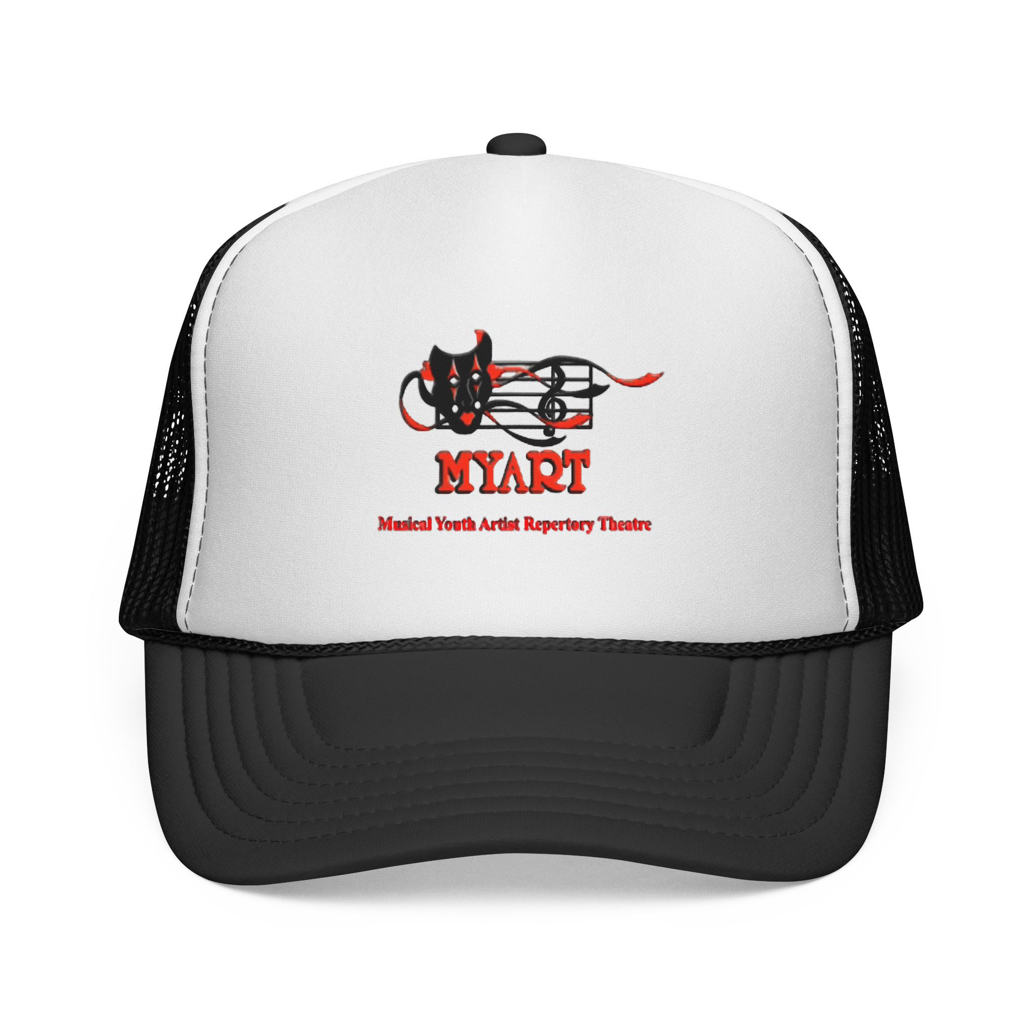 Custom MYART Musical Theatre Trucker Cap - Black and White Design