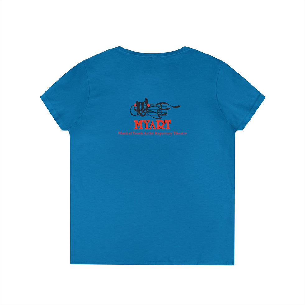 Thumbnail: MYART Ladies' V-Neck T-Shirt - Perfect for Theatre Lovers