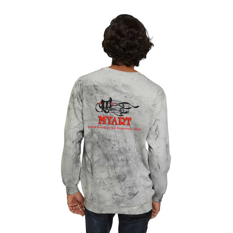 Thumbnail: Unisex Color Blast Sweatshirt - Artistic Marble Design with MYART Logo