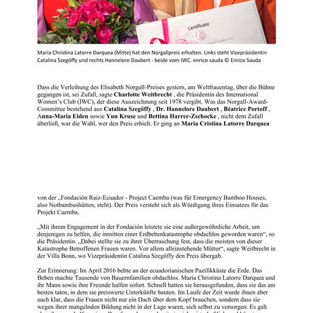 Norgall-Preis für eine Hüttenbauerin, Frankfurter Neue Presse, 09.03.2023