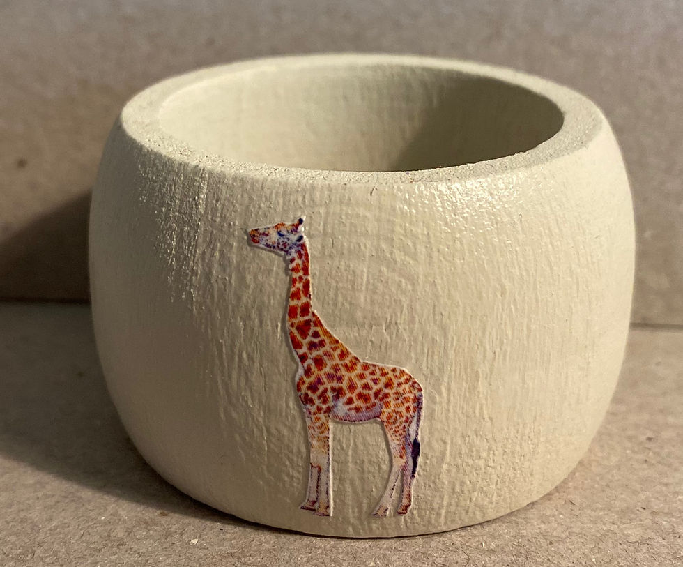 Thumbnail: Napkin Rings animal themed wood hand made bespoke present gift