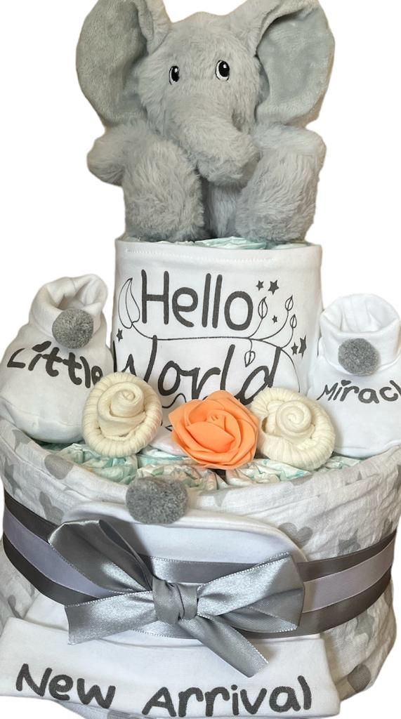 Thumbnail: Nappy Cake Elephant 2 Tier